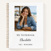 Persoonlijk Foto Wit Schrift Dagboek Notitieboek (Voorkant)