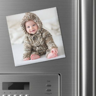 Persoonlijk fotoalbum voor pasgeboren baby magneet