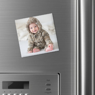 Persoonlijk fotoalbum voor pasgeboren baby magneet