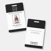 Persoonlijk Fotobedrijfs-werknemer ID-badge Badge (Voor- en achterkant)