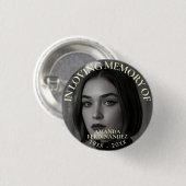 Persoonlijk Fotobegrafenis Ronde Button 3,2 Cm (Voorkant /achterkant)