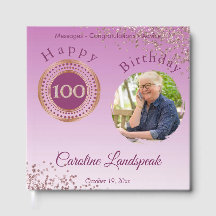 Persoonlijk Fotoboek Roze Gouden Glitter 100 Verja