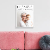 Persoonlijk Fotocadeau | Beste oma van de wereld Canvas Afdruk (Insitu (Woonkamer))