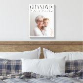 Persoonlijk Fotocadeau | Beste oma van de wereld Canvas Afdruk (Insitu (Slaapkamer))