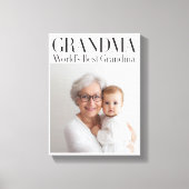 Persoonlijk Fotocadeau | Beste oma van de wereld Canvas Afdruk (Voorkant)