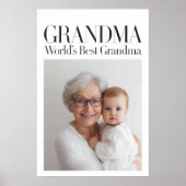 Persoonlijk Fotocadeau | Beste oma van de wereld Poster (Voorkant)