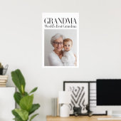 Persoonlijk Fotocadeau | Beste oma van de wereld Poster (Thuiskantoor)