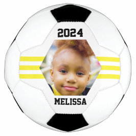 Persoonlijk Fotocadeau Gele Strepen Voetbal