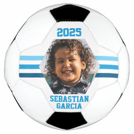Persoonlijk Fotocadeau Multi Blauwe Strepen Voetbal