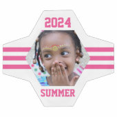 Persoonlijk Fotocadeau Roze Strepen Voetbal (Enkel)