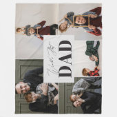 Persoonlijk Fotocollage Beste Papa ter Wereld Fleece Deken (Voorkant)