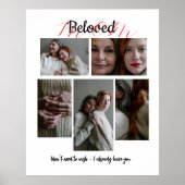 Persoonlijk Fotocollage Cadeau voor Moeder Poster (Voorkant)