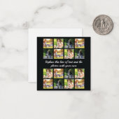 Persoonlijk fotocollage en tekstnotitiekaart notitiekaartje (Voorkant / Achterkant in situ)