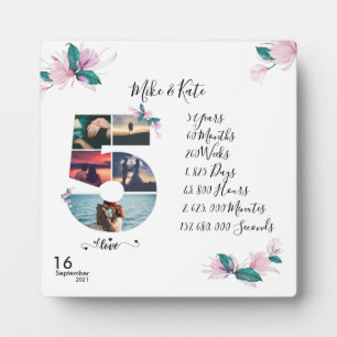 Persoonlijk fotocollage Love Couple-Jubileum Fotoplaat