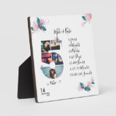 Persoonlijk fotocollage Love Couple-Jubileum Fotoplaat (Voorkant)