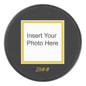 Persoonlijk Fotogeel bewerkbaar Hockey Puck (Voorkant)