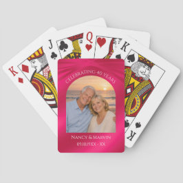 Persoonlijk Fotogeschenk 40-jarig Jubileum Cadeau Pokerkaarten