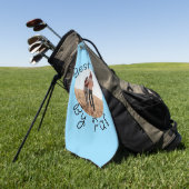 Persoonlijk Fotogolf Cadeau Beste Papa Van Par Golfhanddoek (Groen)