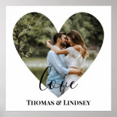 Persoonlijk fotohartframe met moderne kalligrafie poster (Voorkant)