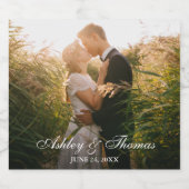 Persoonlijk fotohuwelijk bier etiket (Enkel label)