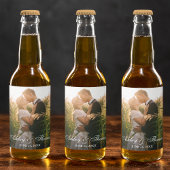 Persoonlijk fotohuwelijk bier etiket