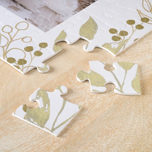 Persoonlijk fotohuwelijk legpuzzel (Zijkant)