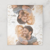 Persoonlijk fotohuwelijk plaatskaartje (Buitenkant ongevouwen)