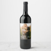 Persoonlijk fotohuwelijk wijn etiket (Voorkant)