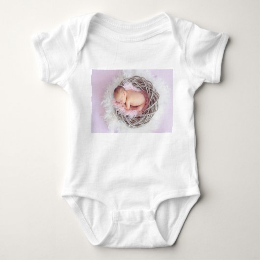 Persoonlijk fotokado voor nieuwe baby Baby shower  Romper (Voorkant)
