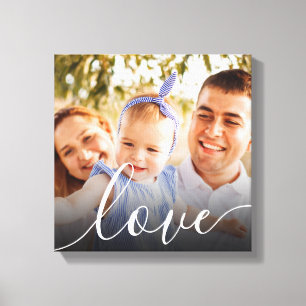 Persoonlijk Fotokalligrafie Liefde Canvas Afdruk