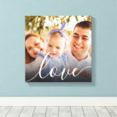 Persoonlijk fotoliefdesschrift canvas afdruk (Insitu (Houten vloer))