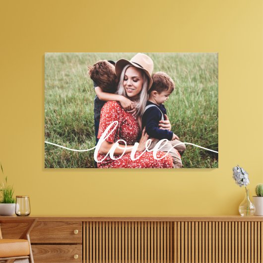 Persoonlijk fotoliefdesscript canvas afdruk (Insitu (Woonkamer))