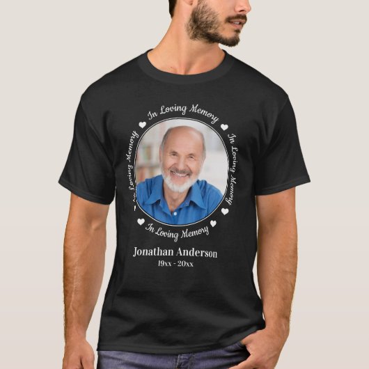 Persoonlijk fotoliefhebbend geheugen begrafenis Me T-shirt (Voorkant)