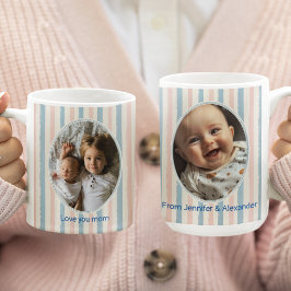 Persoonlijk Fotolijstje Pastel Kleur Moederdag Koffiemok