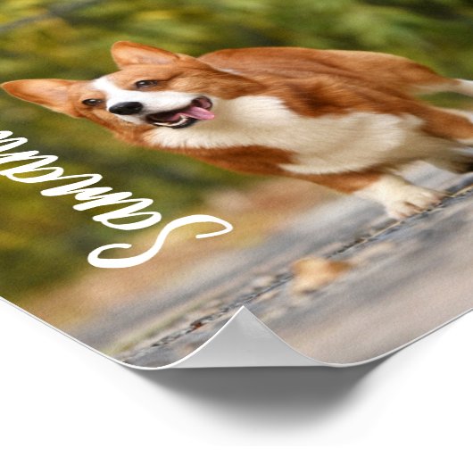 Persoonlijk fotoMonogram telefoonmodepapier Poster (Hoek)