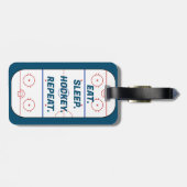 Persoonlijk fotonaamnummer Hockey Bag-Label Bagagelabel (Achterkant horizontaal)