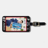 Persoonlijk fotonaamnummer Hockey Bag-Label Bagagelabel (Voorkant horizontaal)
