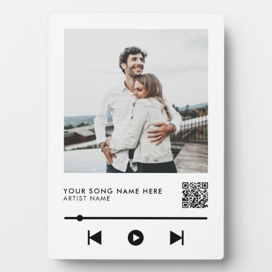 Persoonlijk fotopaar-liefdeslied fotoplaat (voorkant)