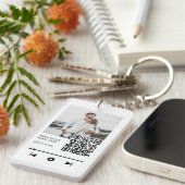 Persoonlijk fotopaar-liefdeslied sleutelhanger (Voorkant Rechts)