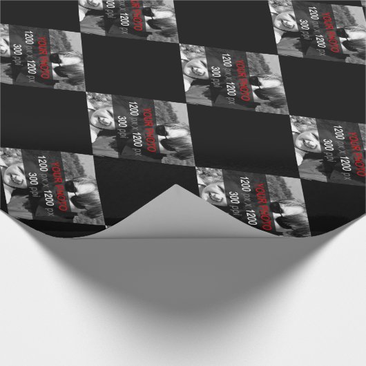 Persoonlijk fotopapier voor opvulling cadeaupapier (Hoek)