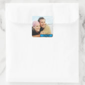 Persoonlijk Fotopret Modern Vierkante Sticker (Tas)