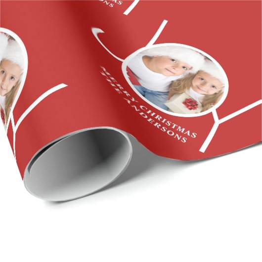 Persoonlijk fotorood cadeaupapier (Rol Hoek)