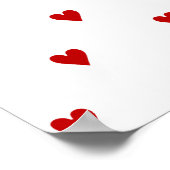 Persoonlijk fotorood hartframe moderne verjaardag poster (Hoek)