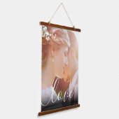 Persoonlijk Fotoschrift Liefde Hangend Wandkleed (Gebogen)