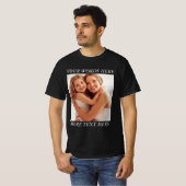 Persoonlijk fotot-shirt met aangepaste tekst t-shirt (Voorkant volledig)