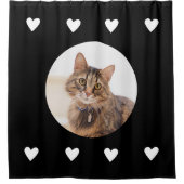 Persoonlijk fototoestel met klettenkat-douchetgord douchegordijn (Voorkant)