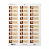 Persoonlijk Fox Ghost-kostuum Halloween Etiket (Full Sheet)