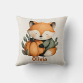 Persoonlijk Fox Pumpkin Halloween-ontwerp Kussen (Achterkant)