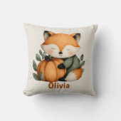 Persoonlijk Fox Pumpkin Halloween-ontwerp Kussen (Voorkant)