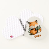 Persoonlijk Fox Pumpkin Halloween-ontwerp Notitieboek (Binnen)